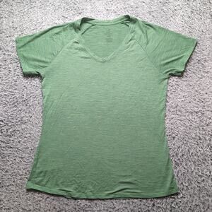 Women's V-Neck Short Sleeve Tee in Light Green